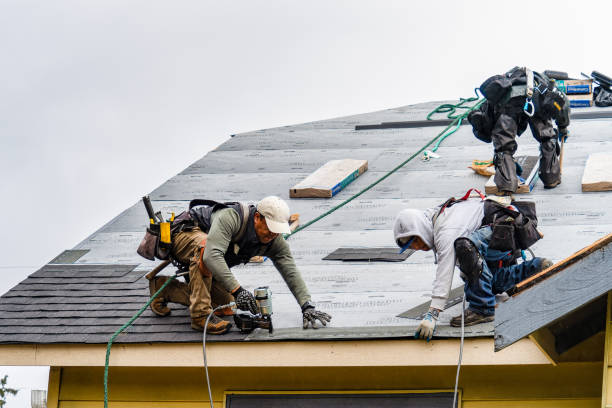 Professional Roofing technician working in Johnson City, KS